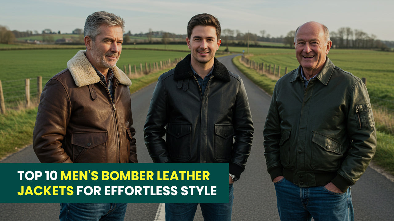 Top 10 Men's Bomber Leather Jackets for Effortless Style