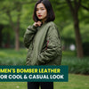 Top 10 Women's Bomber Leather Jackets for Cool & Casual Look
